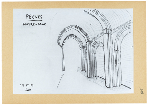 Vorschaubild Pernes: Notre-Dame, Skizze Wolfgang Schöne 1963